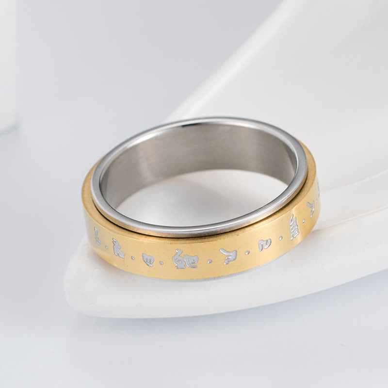Mantra Titanium Steel Balance Rotatable Ring