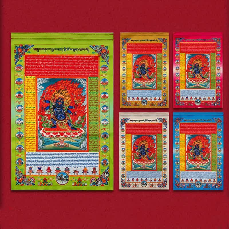 Tibetan 10 Colors Windhorse mystic zen Healing Auspicious Outdoor Prayer Flag