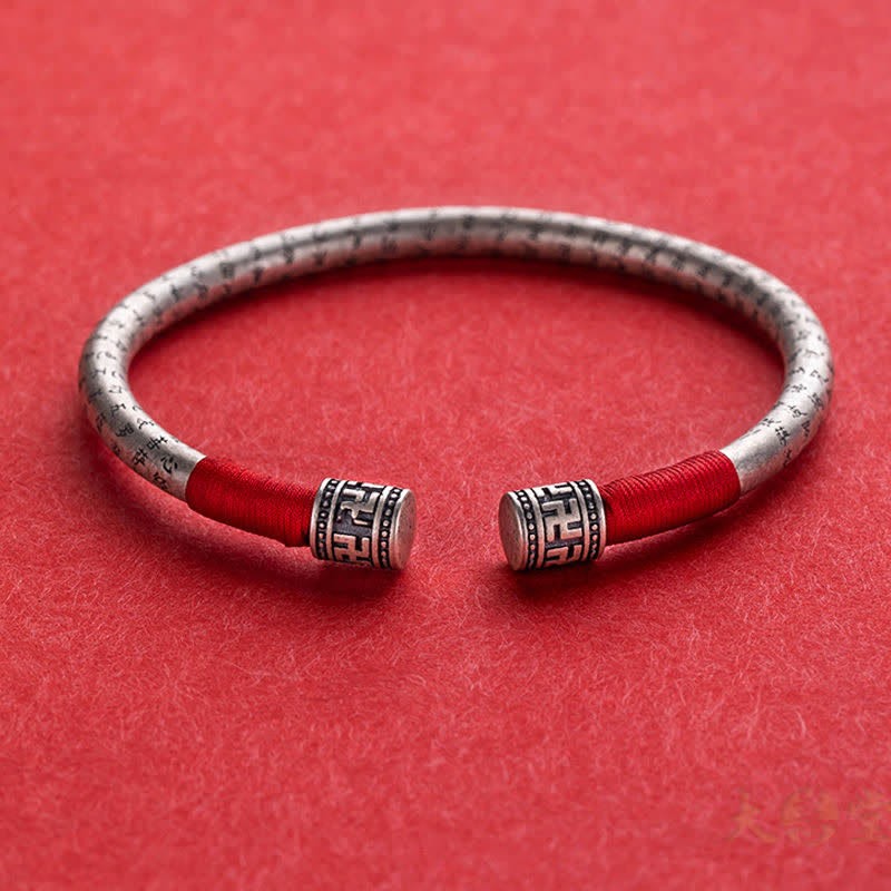 Tibet Om Mani Padme Hum Luck Red String Bracelet Bangle