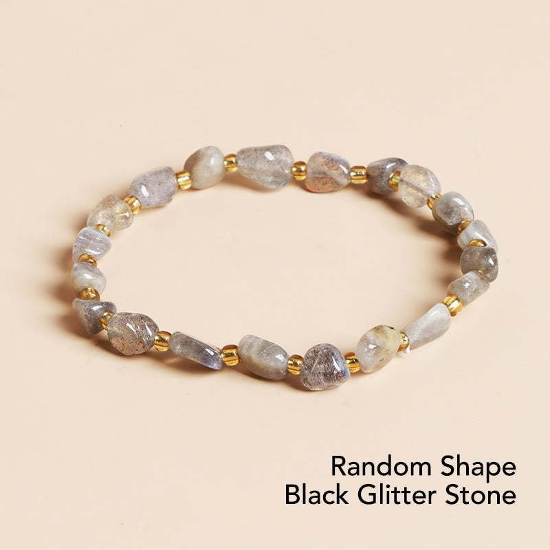 Natural Irregular Shape Stone Crystal Meditation Balance Bracelet