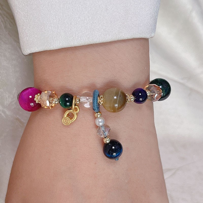 Natural Colored Tiger Eye Stone Weight Balance Bracelet