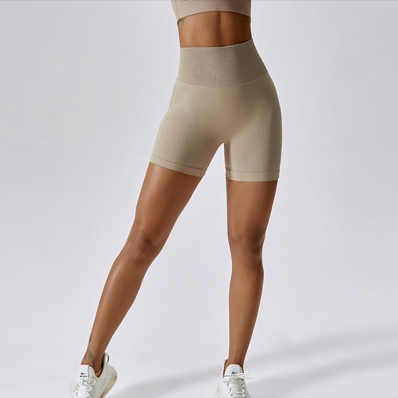 Women Seamless Sports Fitness High Waist Yoga Workout Shorts