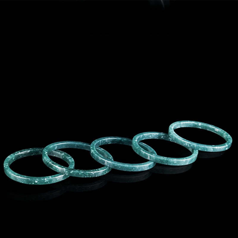 Natural Jade Abundance Thin Bracelet Bangle