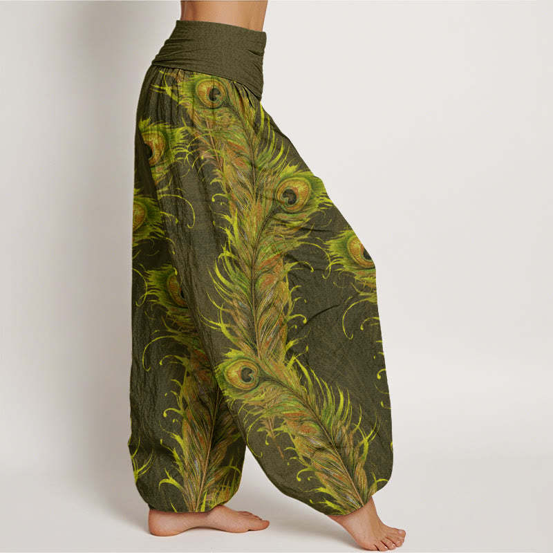 Bright Phoenix Pattern Women's Elastic Waist Harem Pants