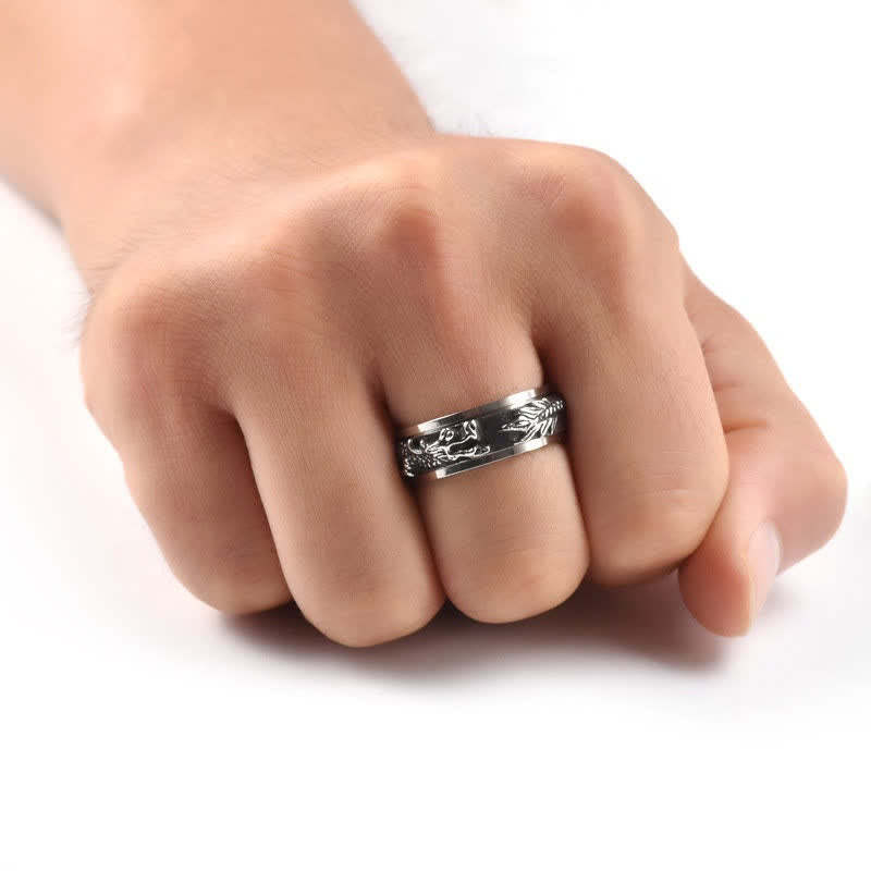 Dragon Titanium Steel Stimulation Rotatable Ring (Extra 30% Off | USE CODE: FS30)