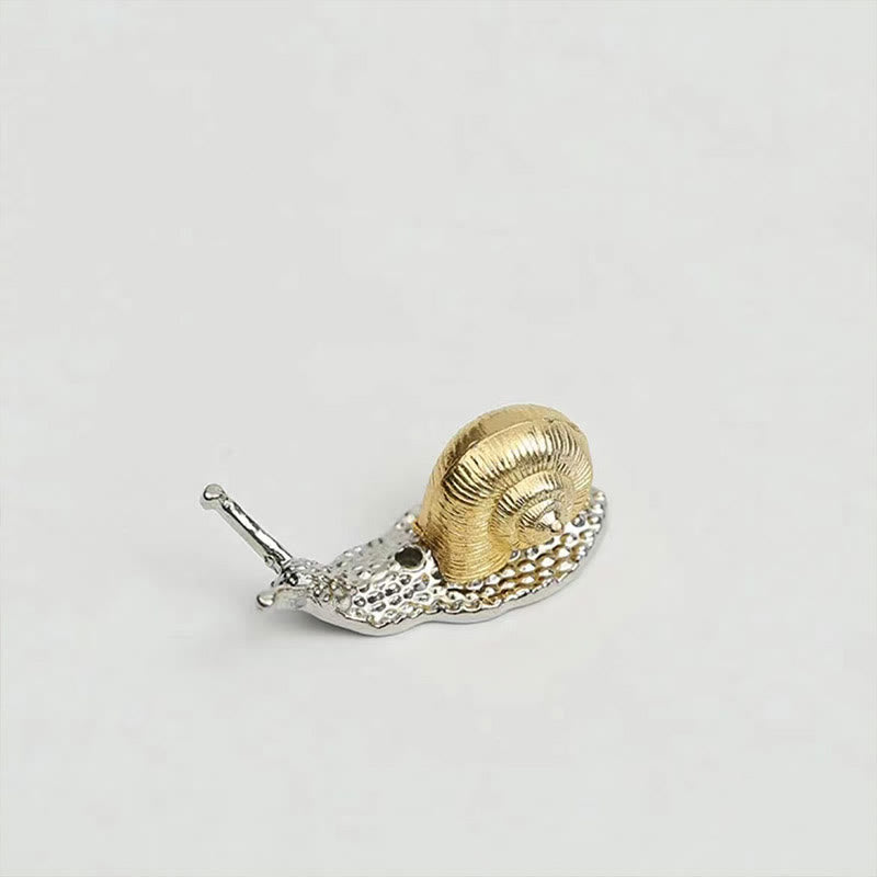 Alloy Turtle Snail Healing Incense Burner Desk Decoration