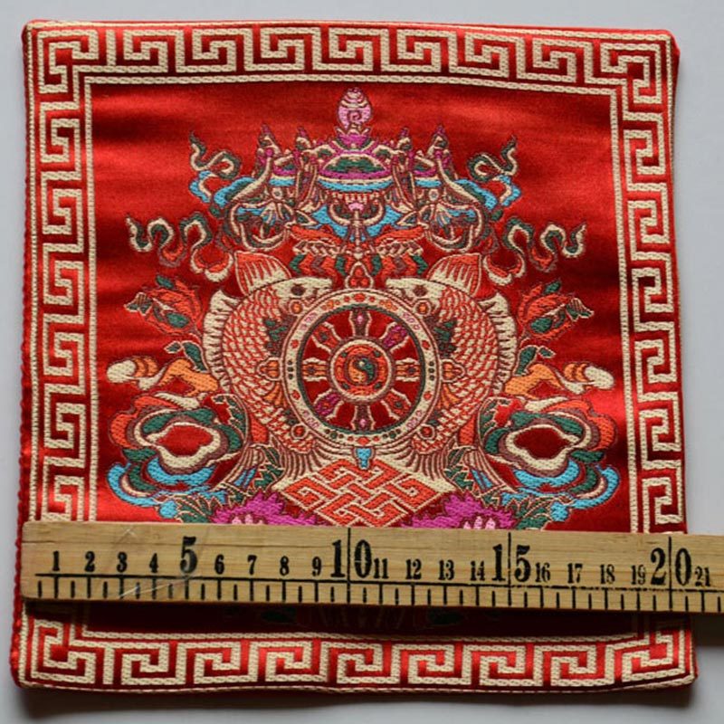Prayer Altar Mat Healing Meditation Vajra Auspicious Symbols
