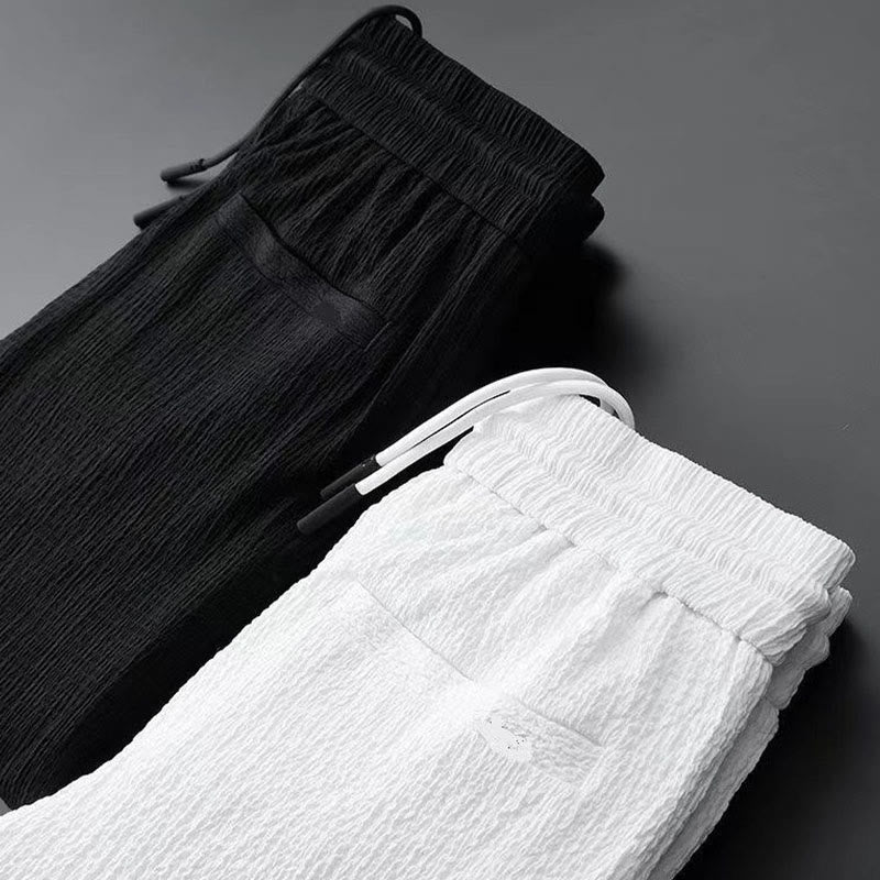 Pure Color Long Sleeve Top Pants Clothing Men's Set