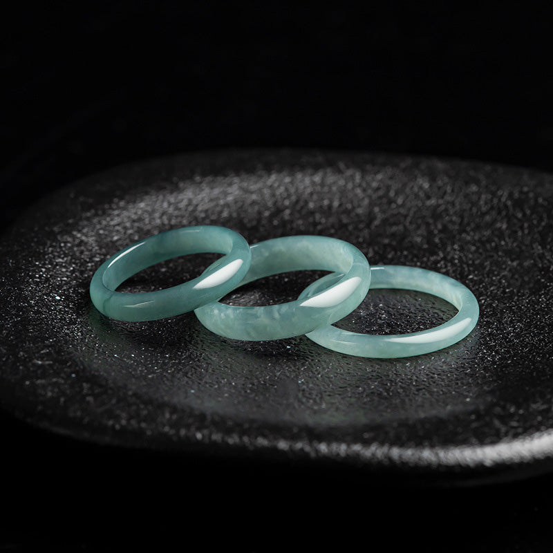 Natural Jade Prosperity Protection Ring