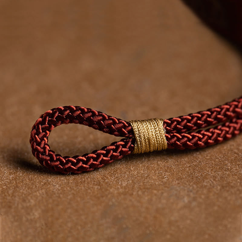 925 Sterling Silver Handmade Chinese Zodiac Natal mystic zen Cyan Bodhi Seed Protection Braided Red String Bracelet