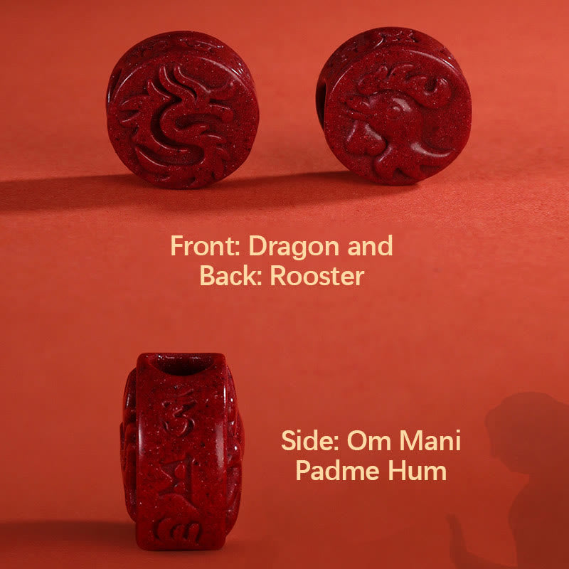 Year of the Dragon 925 Sterling Silver Chinese Zodiac Cinnabar Auspicious Matches Blessing Bracelet (Extra 30% Off | USE CODE: FS30)