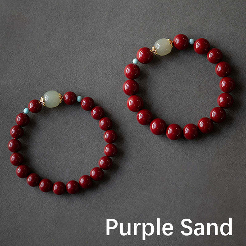 Cinnabar Green Aventurine Fortune Luck Bracelet