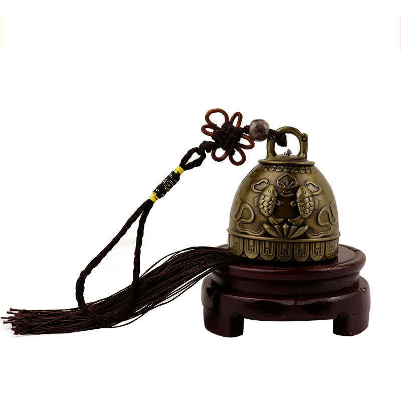 Feng Shui mystic zen Koi Fish Phoenix Wind Chime Bell Luck Wall Hanging Decoration