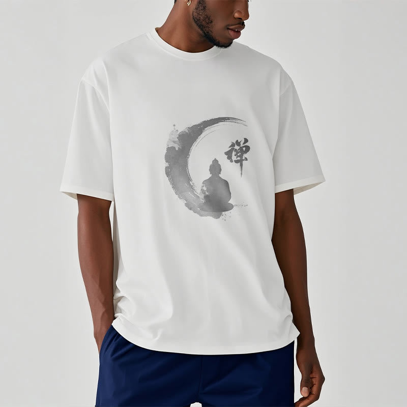 Meditating mystic zen Pattern Cotton Tee T-shirt