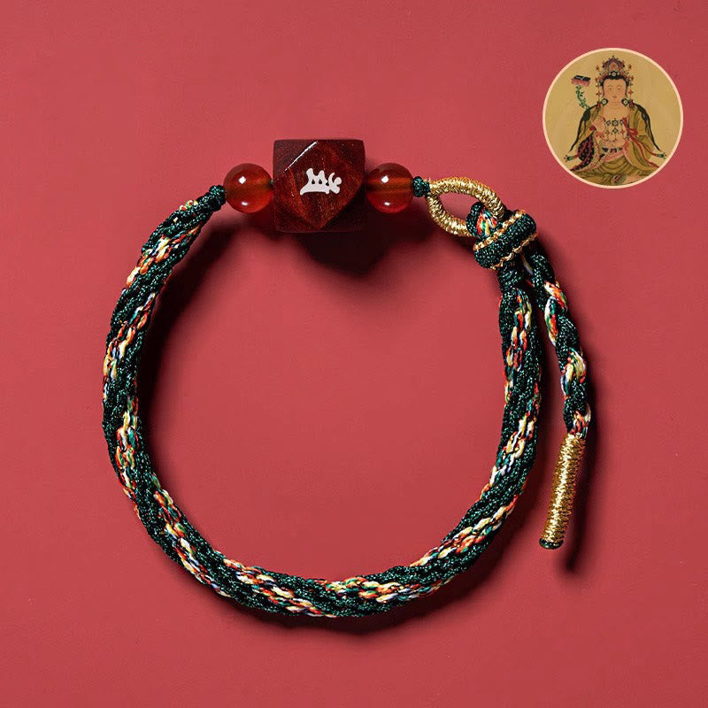 Chinese Zodiac Natal mystic zen Small Leaf Red Sandalwood Red String Protection Bracelet