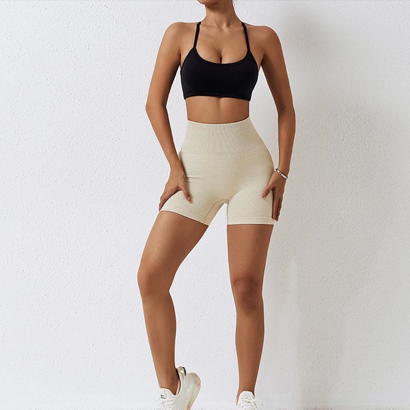 Women Seamless Sports Fitness High Waist Yoga Workout Shorts