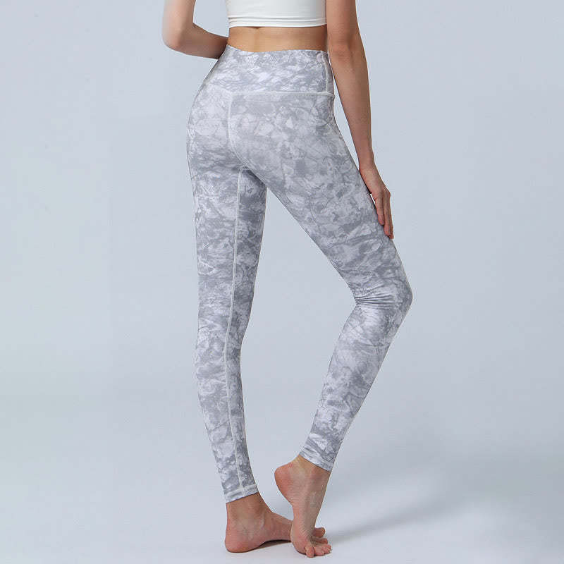 Flowers Leaves Print Sports Fitness Yoga High Waist Leggings Women's Yoga Pants