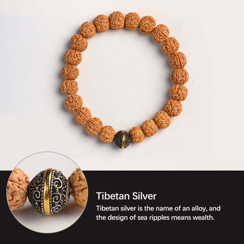Tibet Rudraksha Bodhi Seed Wealth Auspiciousness Bracelet