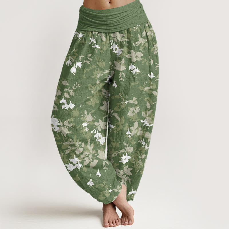 Floral Pattern Women's Elastic Waist Harem Pants