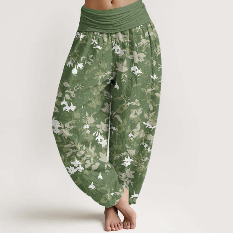Floral Pattern Women's Elastic Waist Harem Pants