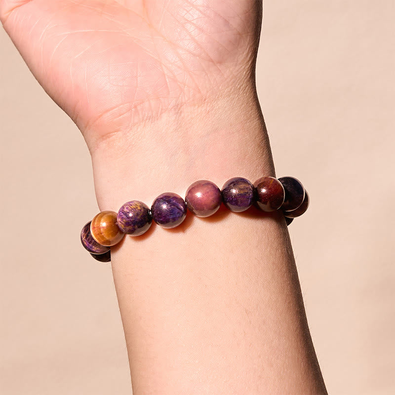 Natural Purple Tiger Eye Protection Strength Bracelet