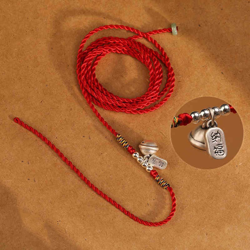 999 Sterling Silver Blessing Red String Belly Chain