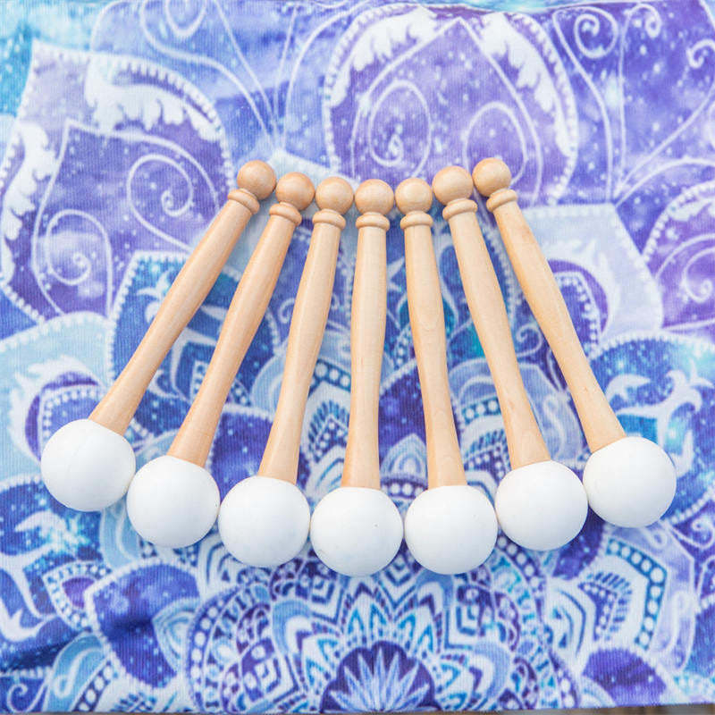 Tibetan Crystal Sound Bowl Candy Color Handcrafted for Yoga and Mindfulness Meditation Singing Bowl
