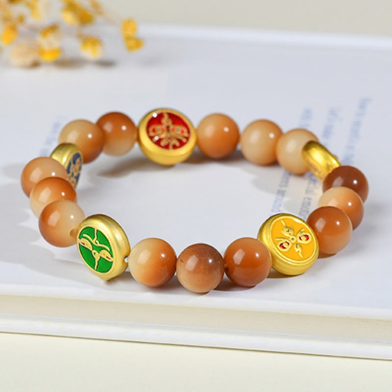 Bodhi Seed Five Directions Gods of Wealth Wisdom Bracelet