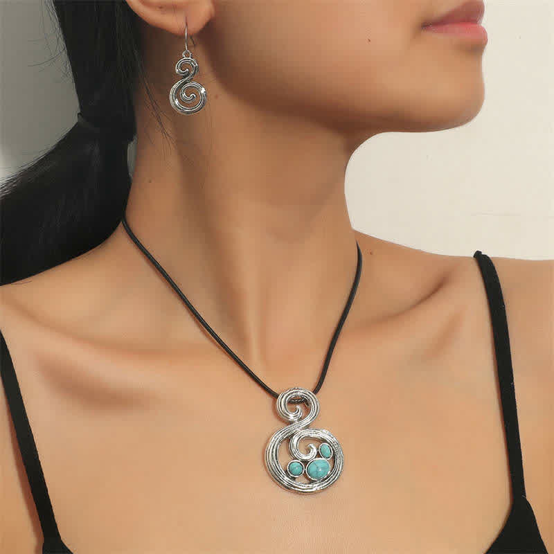 Tibetan Turquoise Protection Strength Carving Necklace Pendant (Extra 30% Off | USE CODE: FS30)