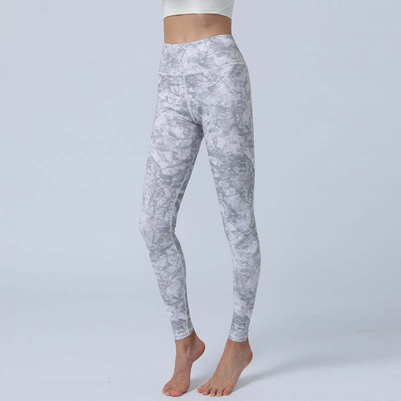 Flowers Leaves Print Sports Fitness Yoga High Waist Leggings Women's Yoga Pants