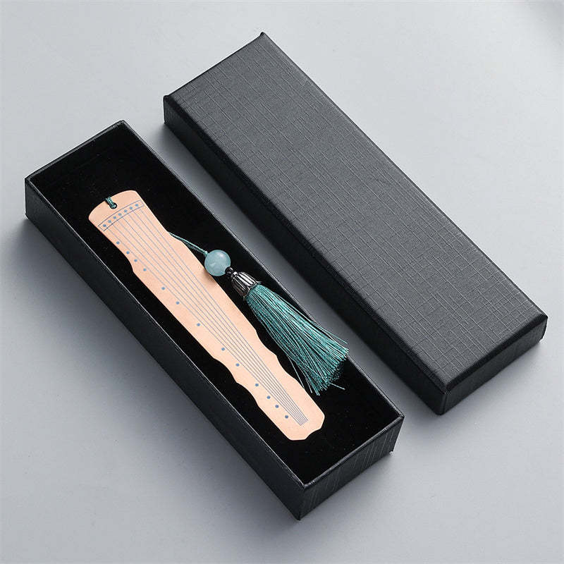 Classical Musical Instruments Pipa Guzheng Guqin Ruan Metal Bookmarks Tassel With Gift Box