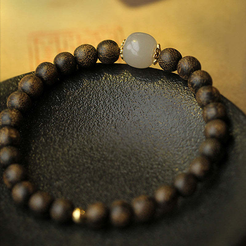 Agarwood Jade Strength Calm Bracelet