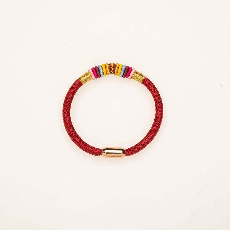 Tibetan Handmade King Kong Knot Protection Magnetic Buckle Braided Bracelet