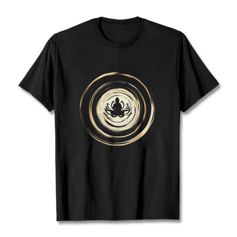 Meditating mystic zen Lotus Pattern Tee T-shirt