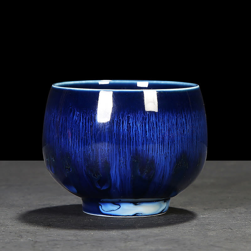 Chinese Jianzhan Glaze Kiln Change Ceramic Teacup Tenmoku Kung Fu Tea Cup
