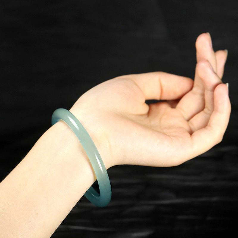 Natural Jade Healing Blessing Bangle Bracelet