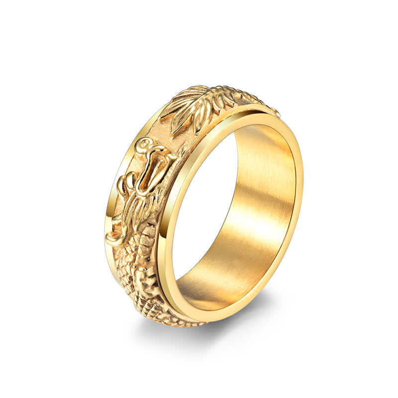 Dragon Titanium Steel Stimulation Rotatable Ring (Extra 30% Off | USE CODE: FS30)