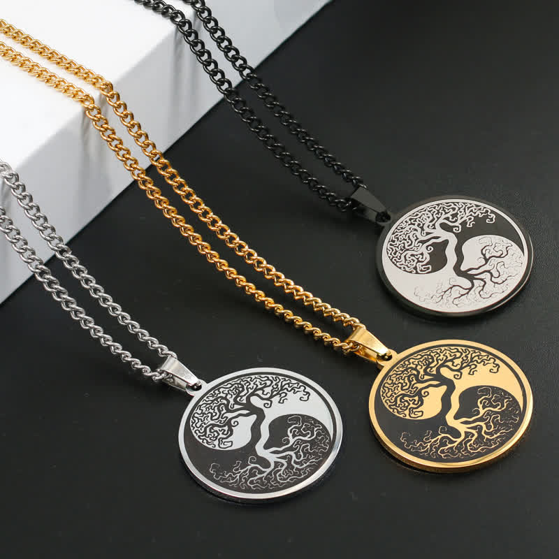 The Tree of Life Titanium Steel Connection Necklace Pendant