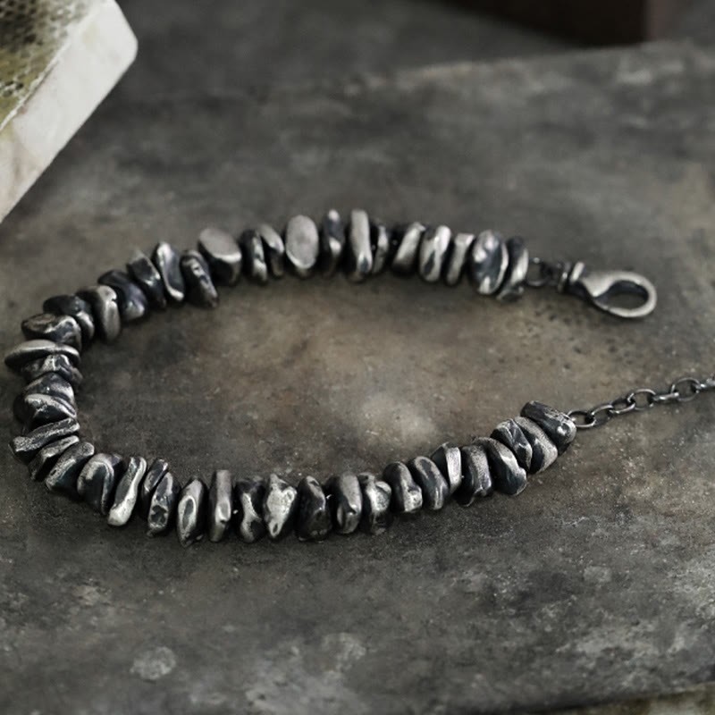 999 Sterling Silver Small Change Shape Protection Bracelet