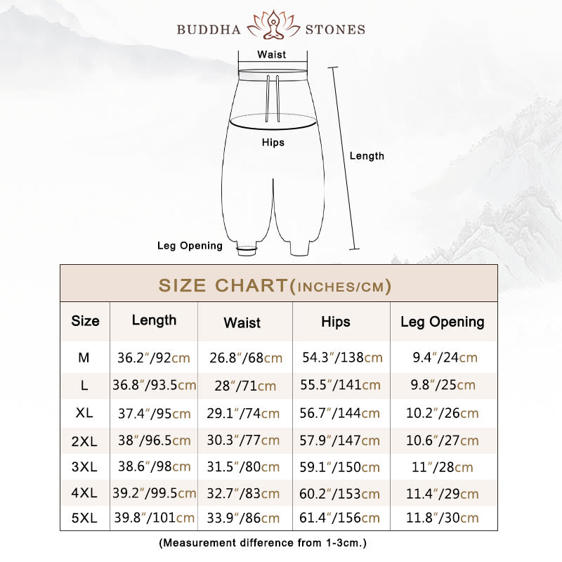 Casual Plain Cotton Men's Harem Pants With Pockets