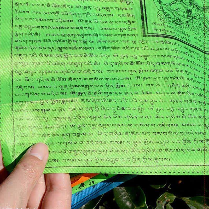 Tibetan 5 Colors Windhorse Auspicious Outdoor 25 Pcs Prayer Flag