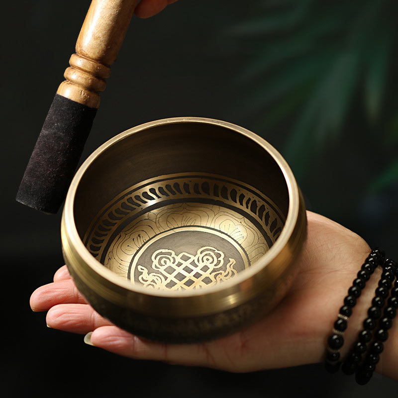 Tibetan Meditation Sound Bowl Handcrafted for Healing and Mindfulness Singing Bowl Set