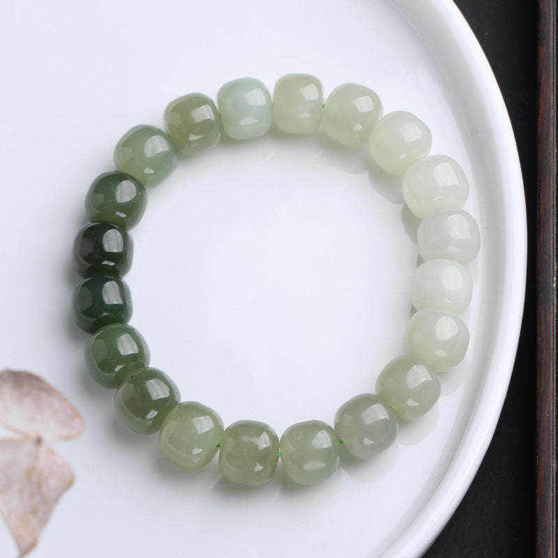 Gradient Jade Luck Blessing Bracelet