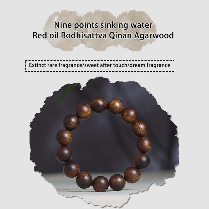 Cambodia Qinan Agarwood Nine Points Sinking Water Balance Bracelet