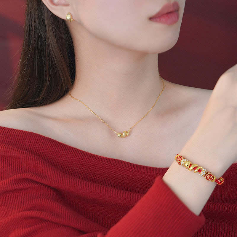 925 Sterling Silver Copper Coins Wealth The Year of The Snake 2025 Red String Protection Bundle