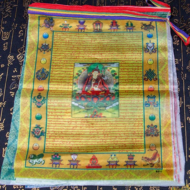 Tibetan 5 Colors Windhorse mystic zen Tara Scriptures Healing Auspicious Outdoor Prayer Flag
