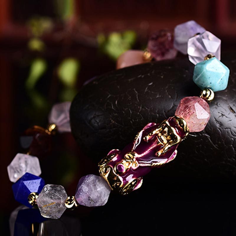 FengShui PiXiu Amethyst Luck Bracelet
