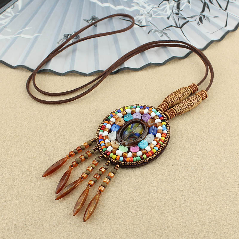 Mandala Pattern Beads Creativity Necklace Pendant