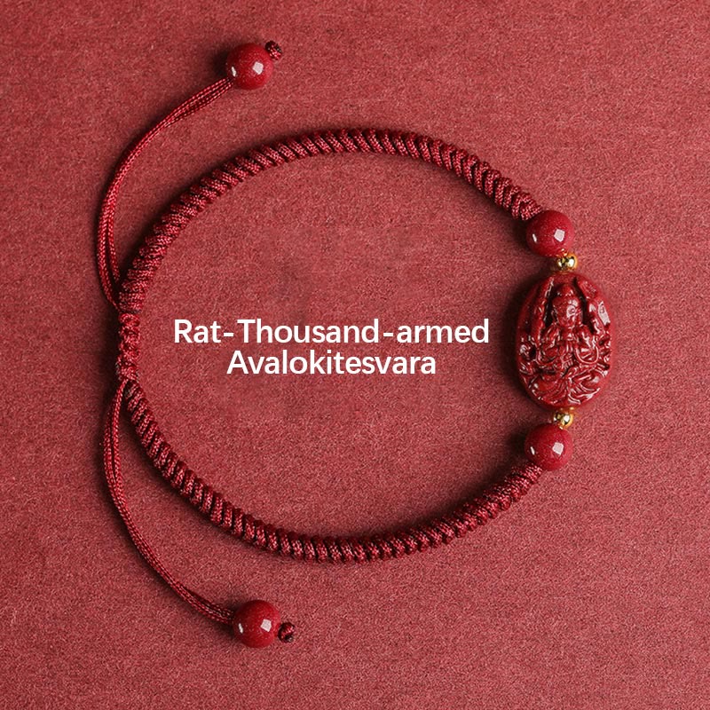 Chinese Zodiac Natal mystic zen Cinnabar Keep Away Evil Spirits Rope Bracelet (Extra 30% Off | USE CODE: FS30)