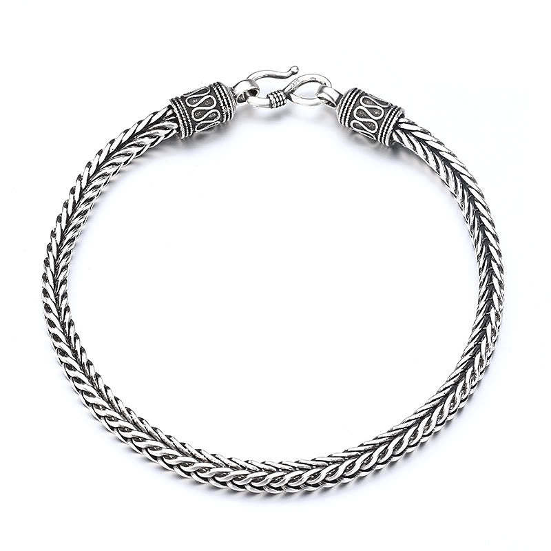 Vintage Dragon Keel Braided Twisted Design Wealth Buckle Bracelet